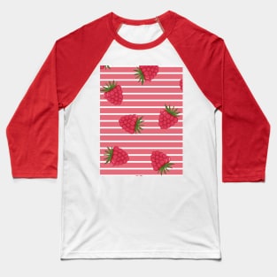 Cool Raspberry pattern Baseball T-Shirt